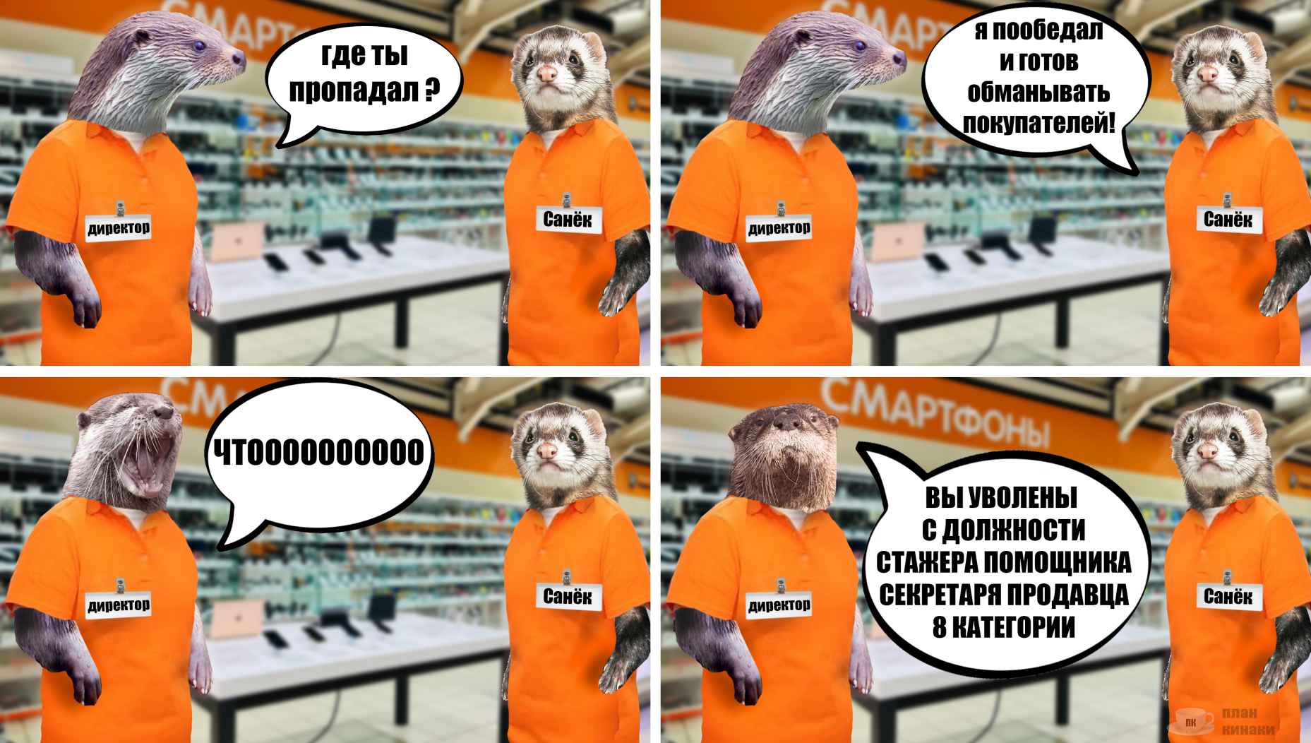 План Кинаки - мемы про выдр и других животных
