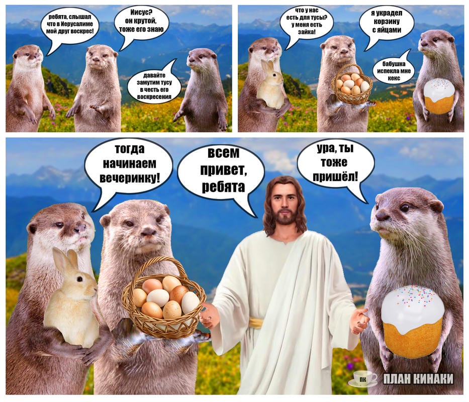 План Кинаки - мемы про выдр и других животных