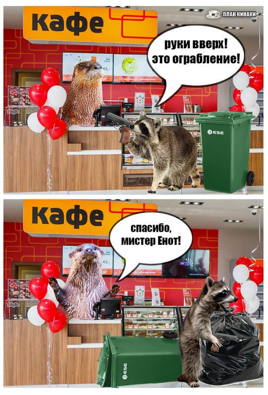 План Кинаки - мемы про выдр и других животных