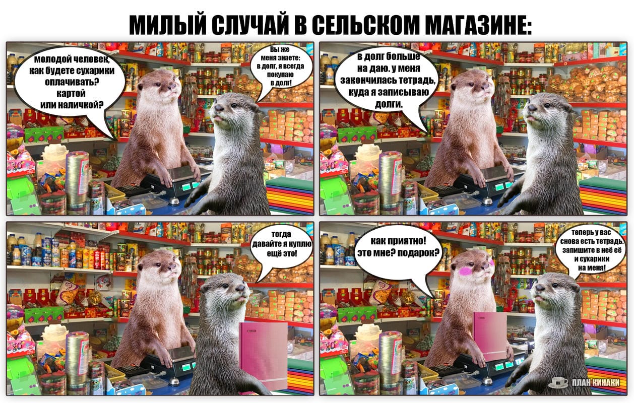 План Кинаки - мемы про выдр и других животных